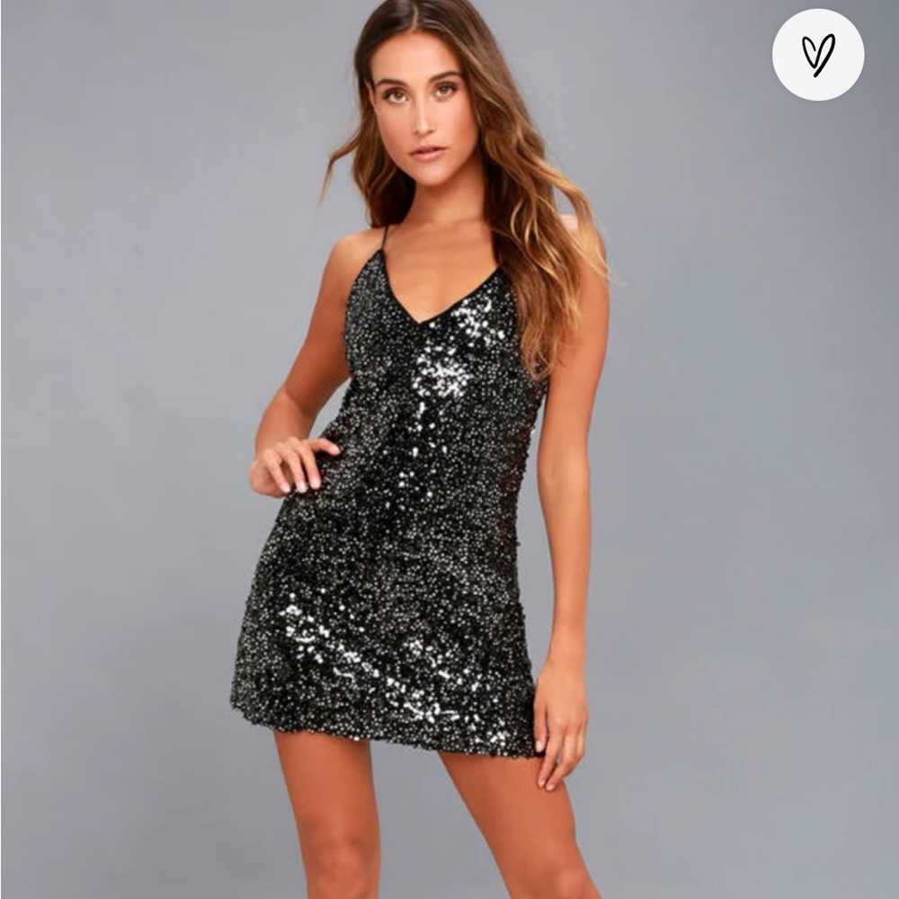 Lulus Sequin Mini Party Dress NWT